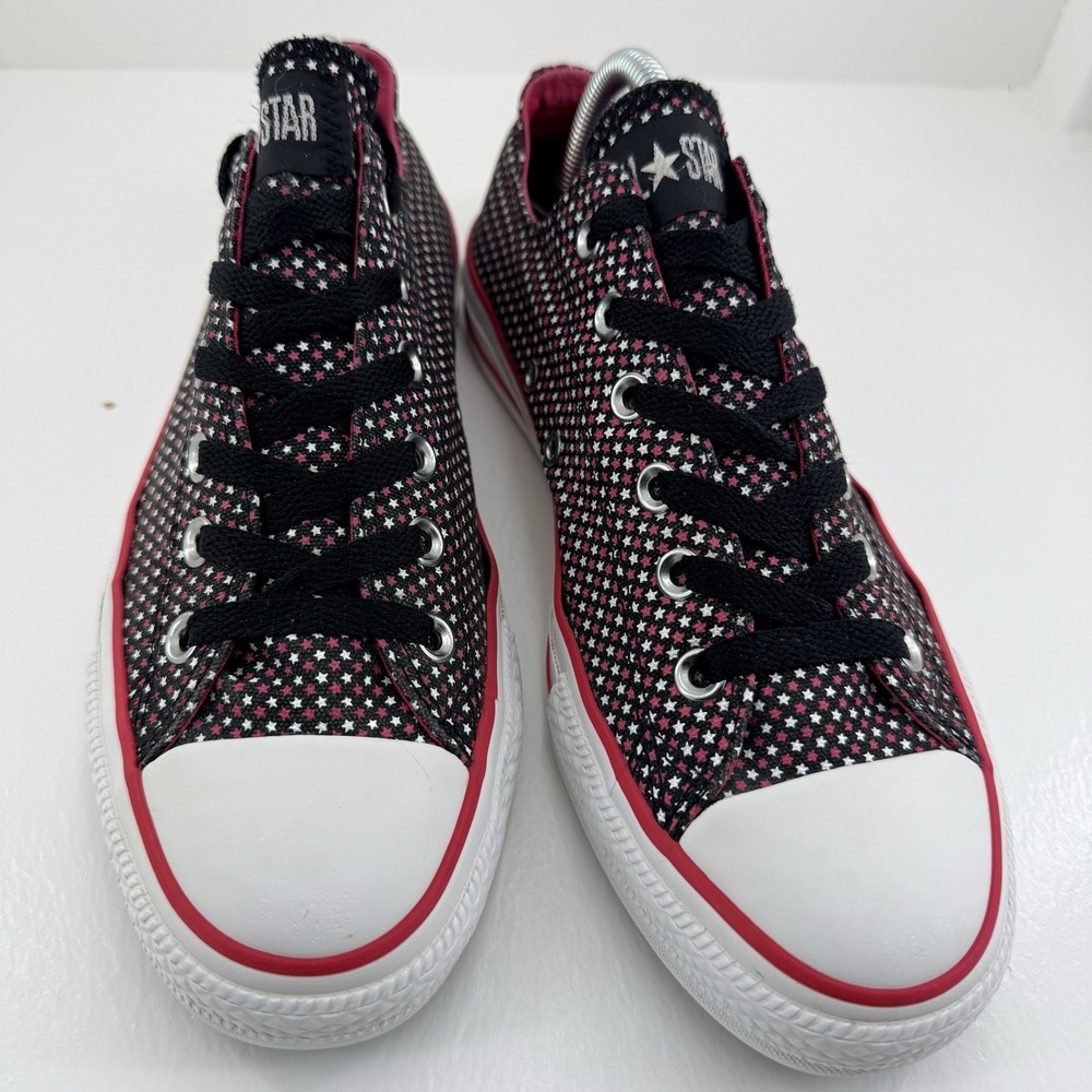 Converse Chuck Taylor All Star Women 10 Black Pink Star Print Low Top Sneakers - Picture 6 of 14